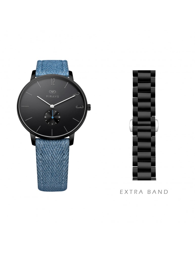 FIRAYS女士手錶| 藍寶石玻璃| 手術級不銹鋼| 牛仔錶帶| 日本石英機芯| 38毫米