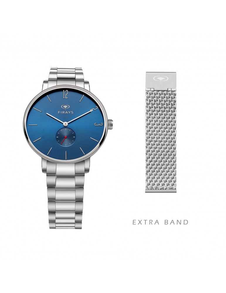 FIRAYS男士手錶| 藍寶石玻璃| 手術級不銹鋼| 日本石英機芯| 42毫米
