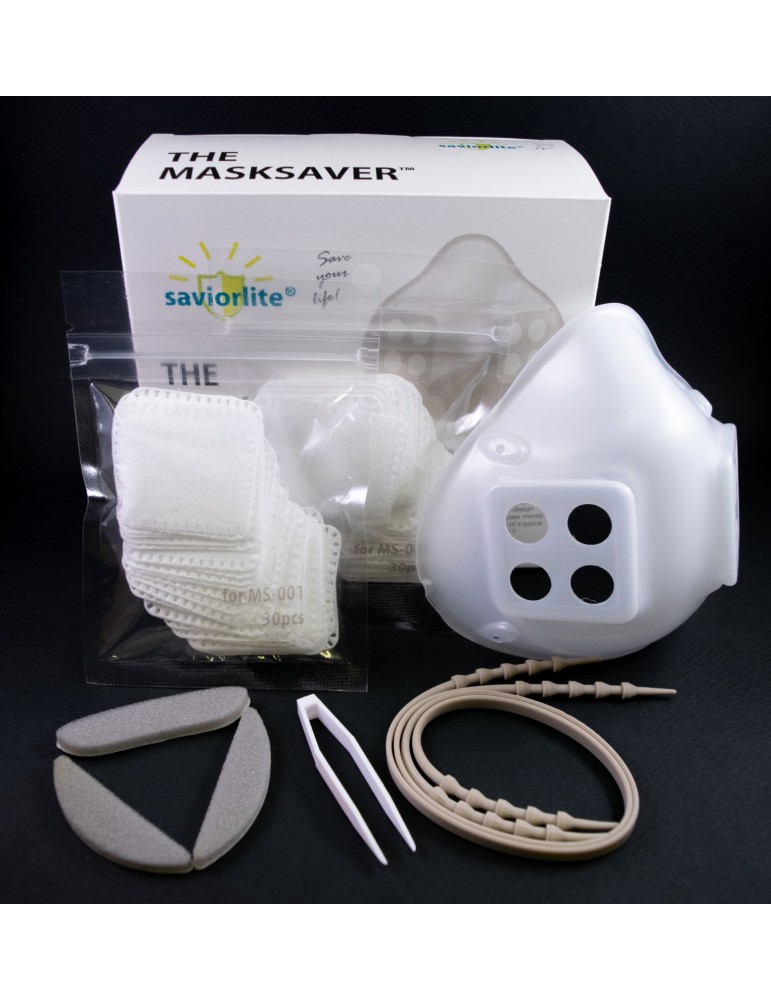 The Masksaver 環保可重用口罩 (食品級柔軟塑膠)(1盒包60濾芯) - 無毒無害 X 10盒 (免費送貨)